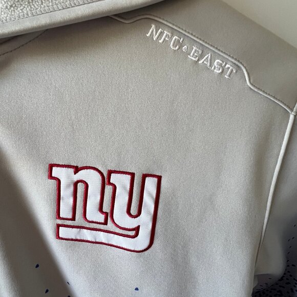 Reebox NY Giants On Field Full Zip Jacket with Hood, NFC East, Gray and Blue, XL - Picture 6 of 14